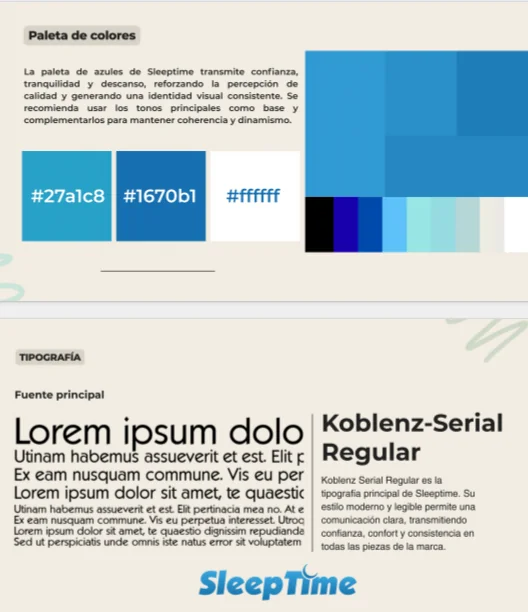 Brandbook de marca · Sleeptime