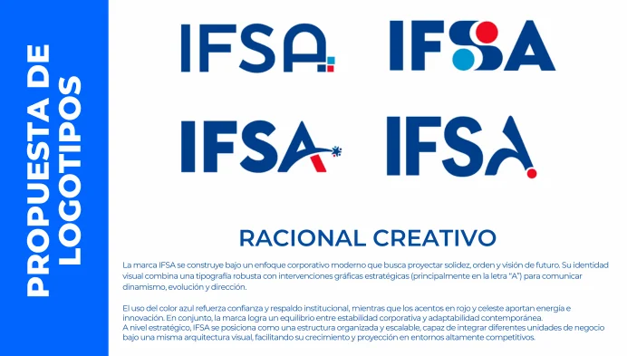 Diseño de identidad · Propuesta de logotipo IFSA